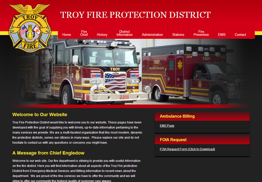 Fire Department Web Design
