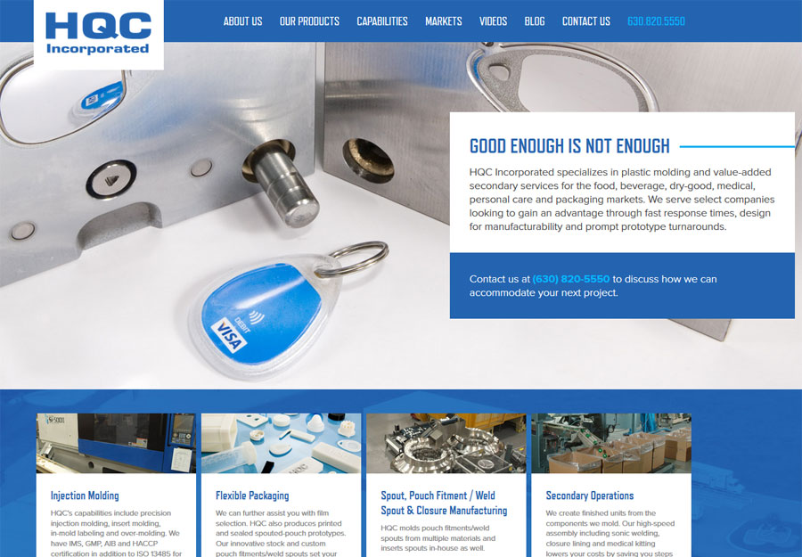 Plastics Company Web Design