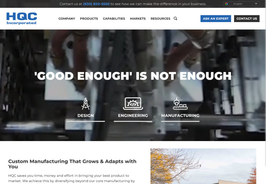 Plastics Company Web Design