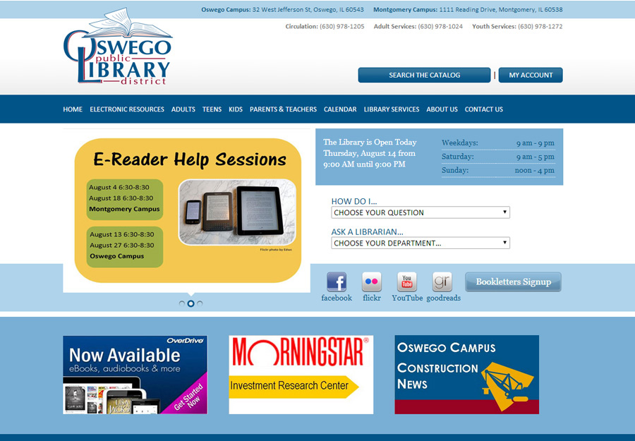 Public Library Web Design