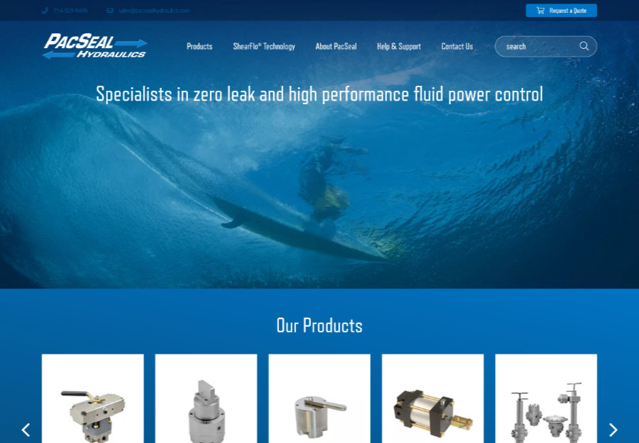 Manufacturing Company Web Design