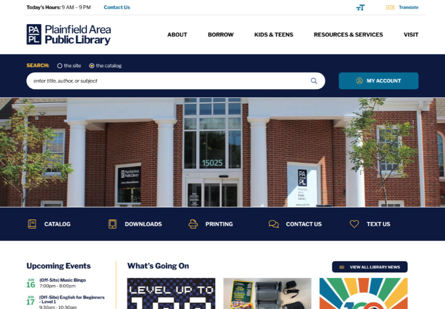Public Library Web Design